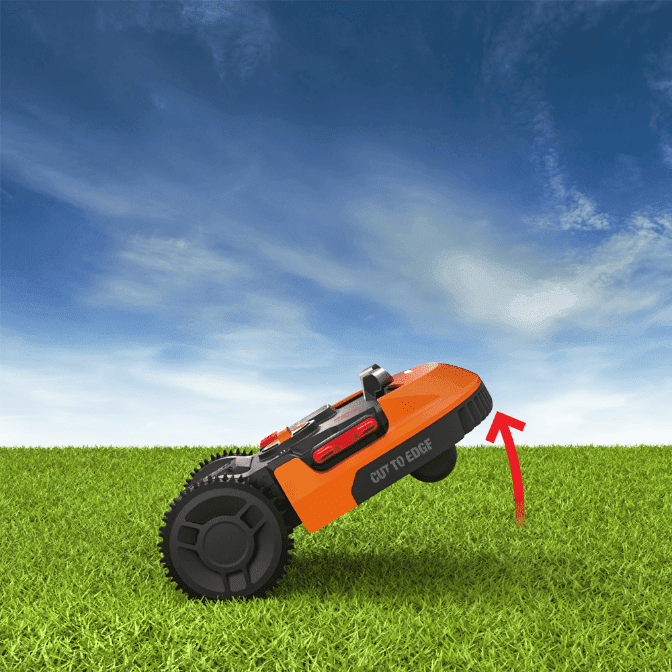 Worx Landroid robot lawnmower - feature stop blades for safety