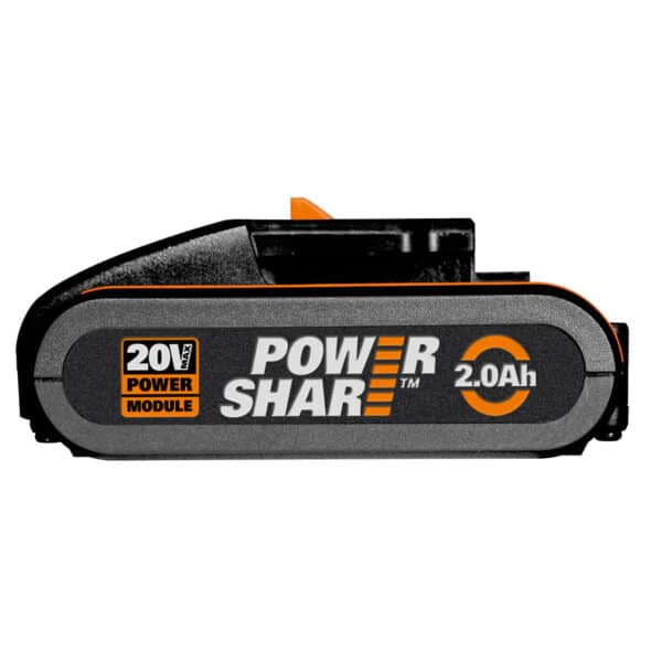 WA3601 WORX POWERSHARE™ 20V 2.0Ah MAX Lithium-ion Battery side