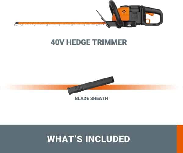 WG284E.9 worx Hedge trimmer what is included
