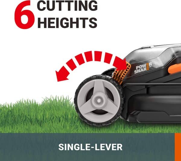 WG779E Hero lawnmower Cutting heights