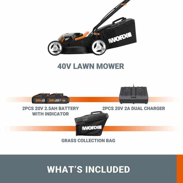 WG779E Hero lawnmower - whats included