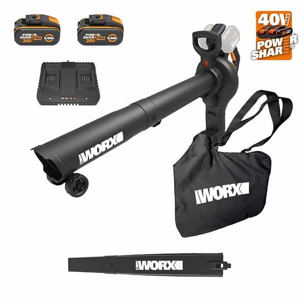 Worx Blower Vac with Batteries and charger