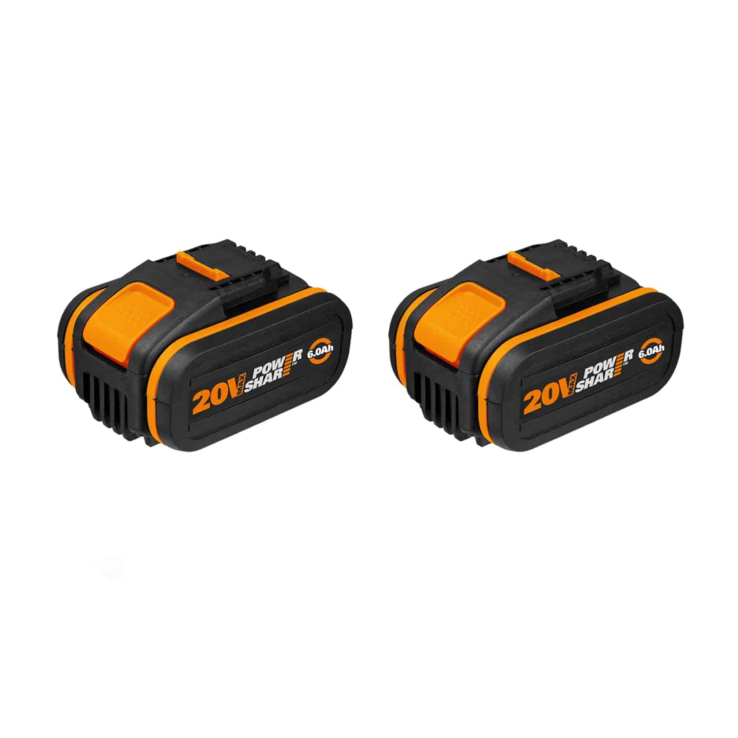 2x WORX 20V POWERSHARE™ 6.0Ah MAX Lithium-ion Batteries w/ 4A Dual Charger  – WA3641.B2 • Robot Lawn Mowers Australia