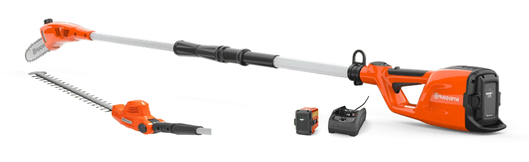 Husqvarna 36V Battery Telescopic Pole hedgetrimmer & Polesaw Kit 120iTK4-PH 9705159-06