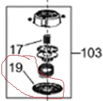 Masport Cutting Head Cover to suit 60V Line Trimmer (70063871)