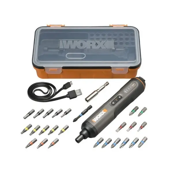WORX 4V Screwdriver with 26 Piece Accessory Kit WX240