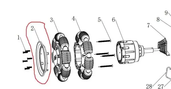 LUBA Wheel White Circle Trim to suit omni wheels - Image 4
