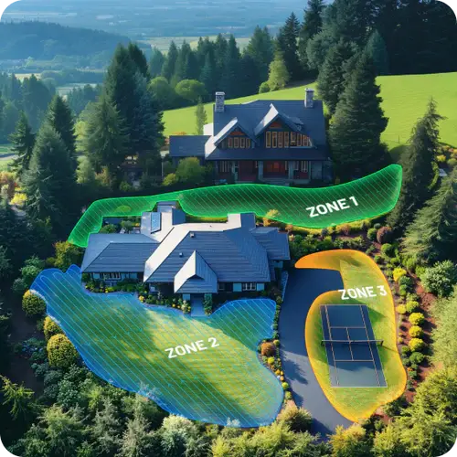 Up to 50 Mowing Zones Storage