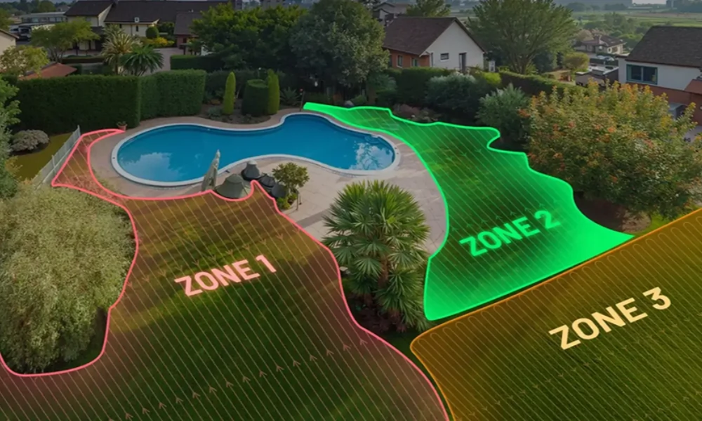 Up to 50 Mowing Zones Storage