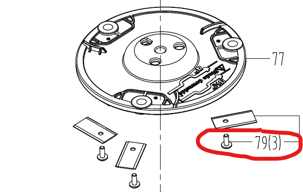 WORX Landroid Replacement blade screw 50022577